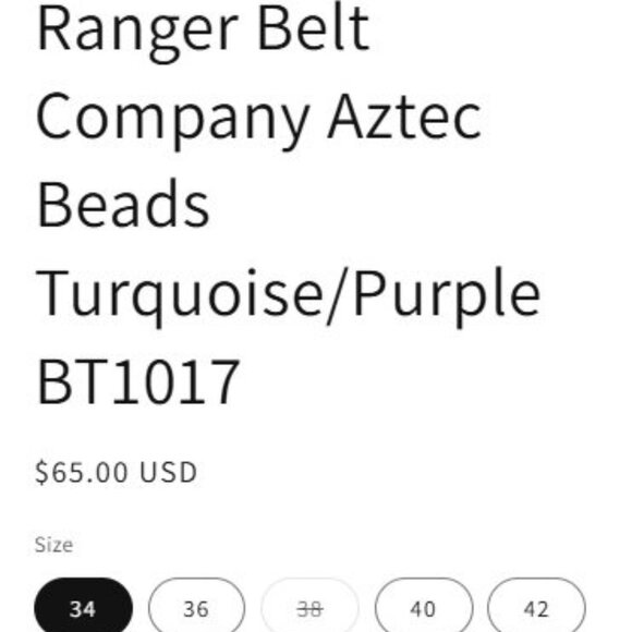 RANGER BELT CO. belt western \